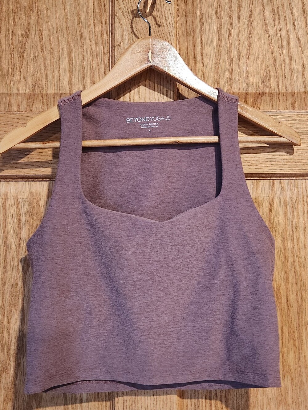 Beyond Yoga Cropped Tank Mauve Size L